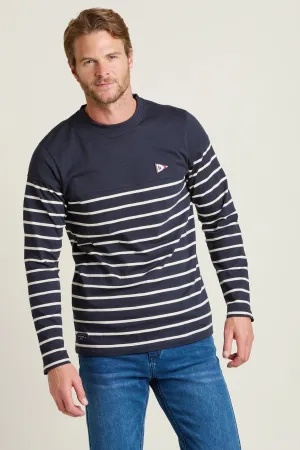 Brakeburn XXL Navy Long Sleeve Stripe T-Shirt