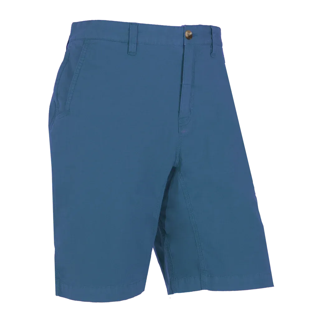 Classic Fit Stretch Poplin Shorts - BLUE RIDGE
