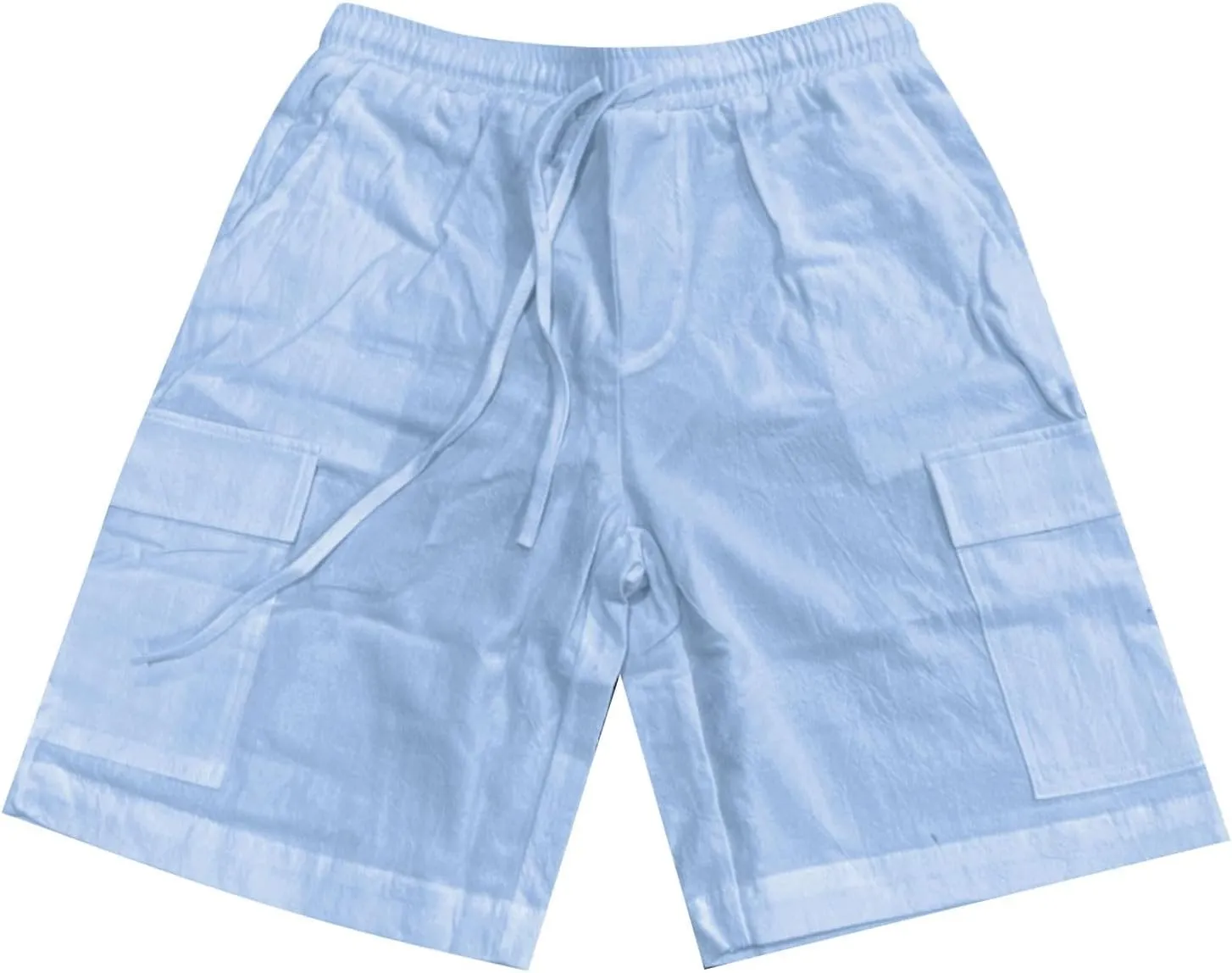 Cotton Linen Shorts for Men Casual Solid Color Baggy Shorts Breathable Pants Gym Running Thin Pants 2025 Summer