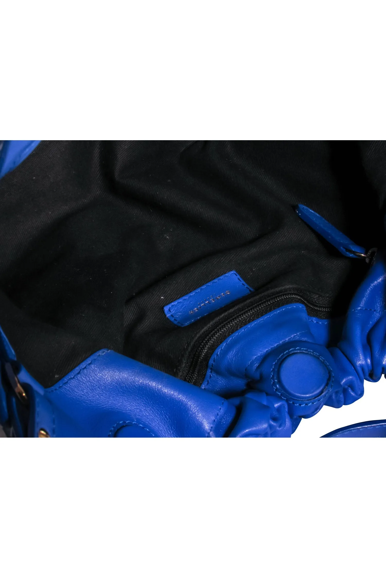 Demellier London - Royal Blue Ruched Top Mini Handbag