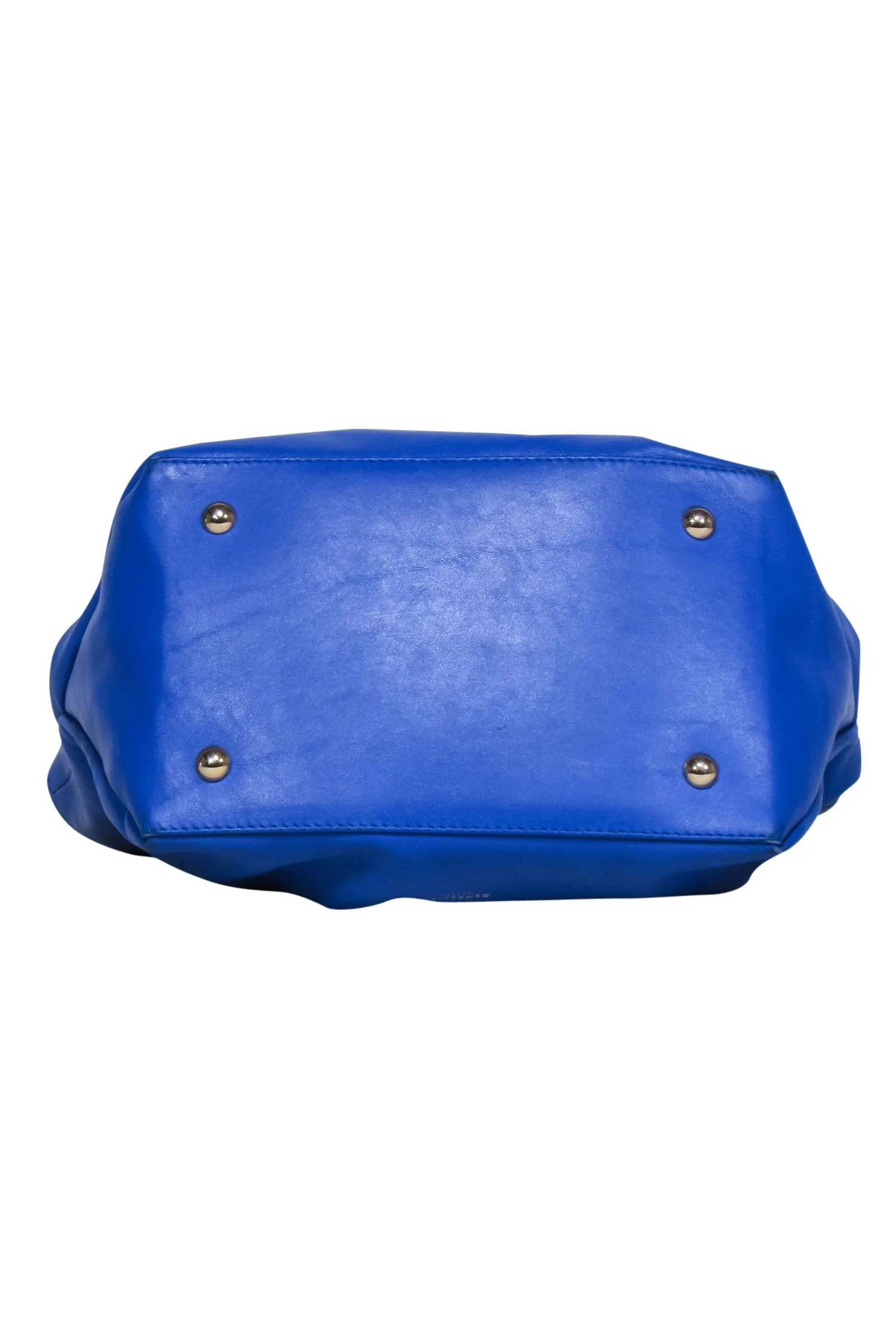 Demellier London - Royal Blue Ruched Top Mini Handbag