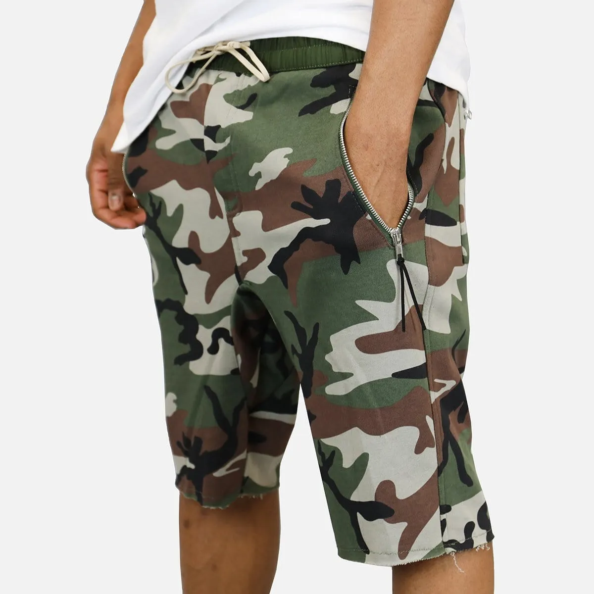 DH Essentials SLIM FIT ZIP POCKET FLEECE SHORTS
