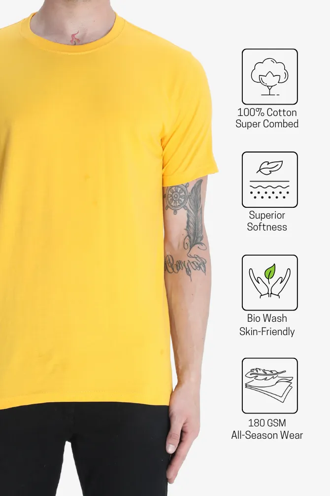 Golden Yellow T-shirt for men