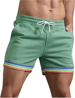 Gym Shorts for Men Slim-Fit Elastic Beach Shorts Gym Basketball Lightweight Classic Regular Activewear Pants
