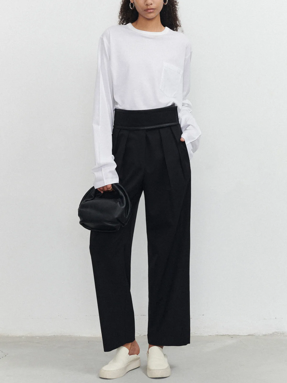 Hook-and-Loop Fastener Graceful Velcro Dress Pants