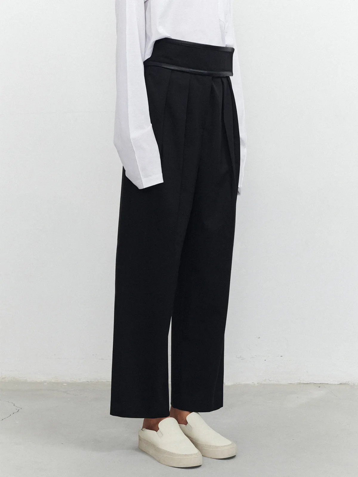 Hook-and-Loop Fastener Graceful Velcro Dress Pants