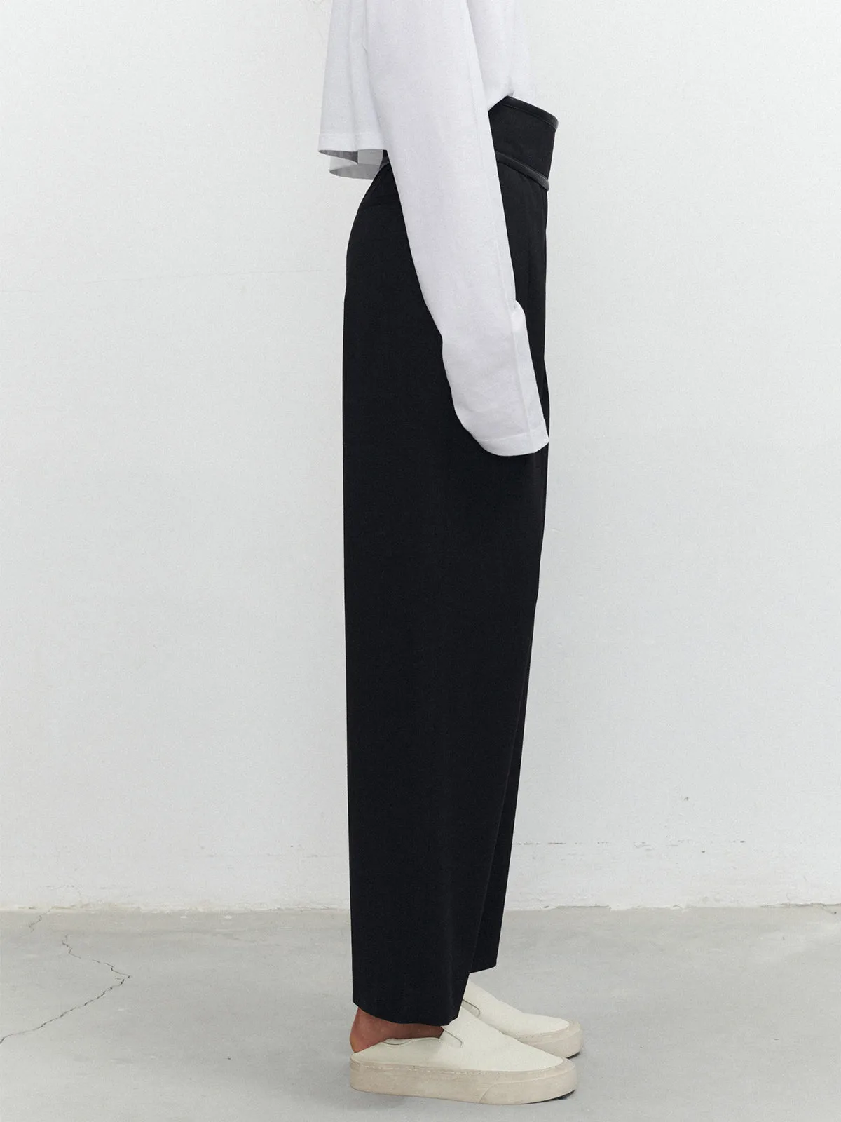 Hook-and-Loop Fastener Graceful Velcro Dress Pants