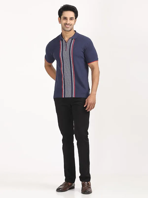 Men Stripes Polo T-Shirt