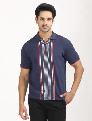 Men Stripes Polo T-Shirt