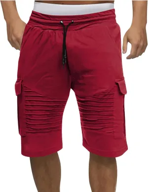 Mens Athletic Shorts 5 Inch Inseam Striped Slim Fit Stretch Casual Chino Short Pants Drawstring with Pockets Fashion