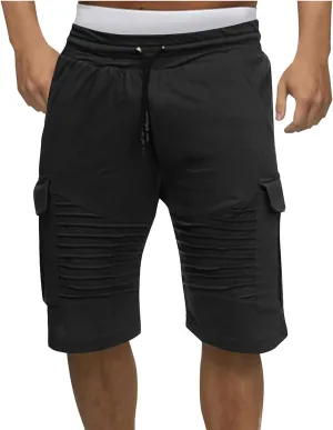 Mens Athletic Shorts 5 Inch Inseam Striped Slim Fit Stretch Casual Chino Short Pants Drawstring with Pockets Fashion