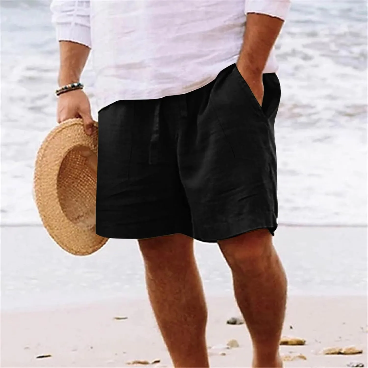 Men's Casual Shorts 5 Inches Inseam Flat Front Cargo Chino Shorts Summer Running Workout Slim Fit Golf Shorts