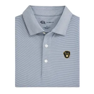 Milwaukee Brewers Hairline Stripe Performance Polo