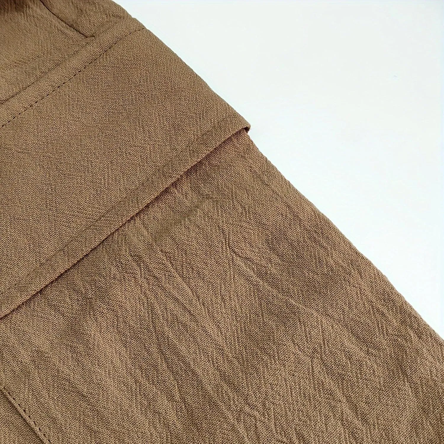 Muscularfit Mens Cotton Linen Shorts Casual Fashion Solid Drawstring Elastic Waist Shorts Summer Outdoor Vacation Beach Pants