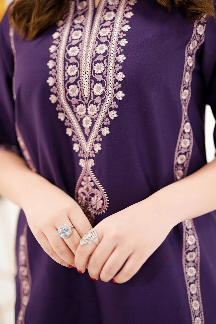Shanyera - B4 - Irish Purple Embroidered 2-PC Lawn Suit