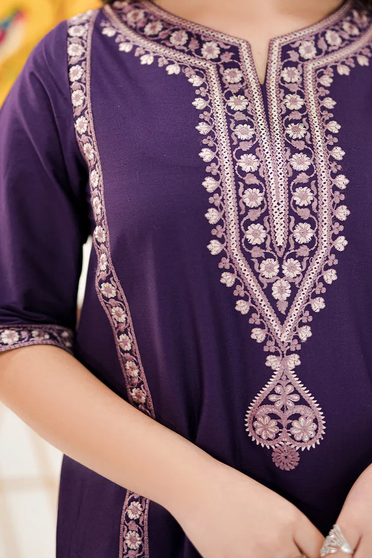 Shanyera - B4 - Irish Purple Embroidered 2-PC Lawn Suit