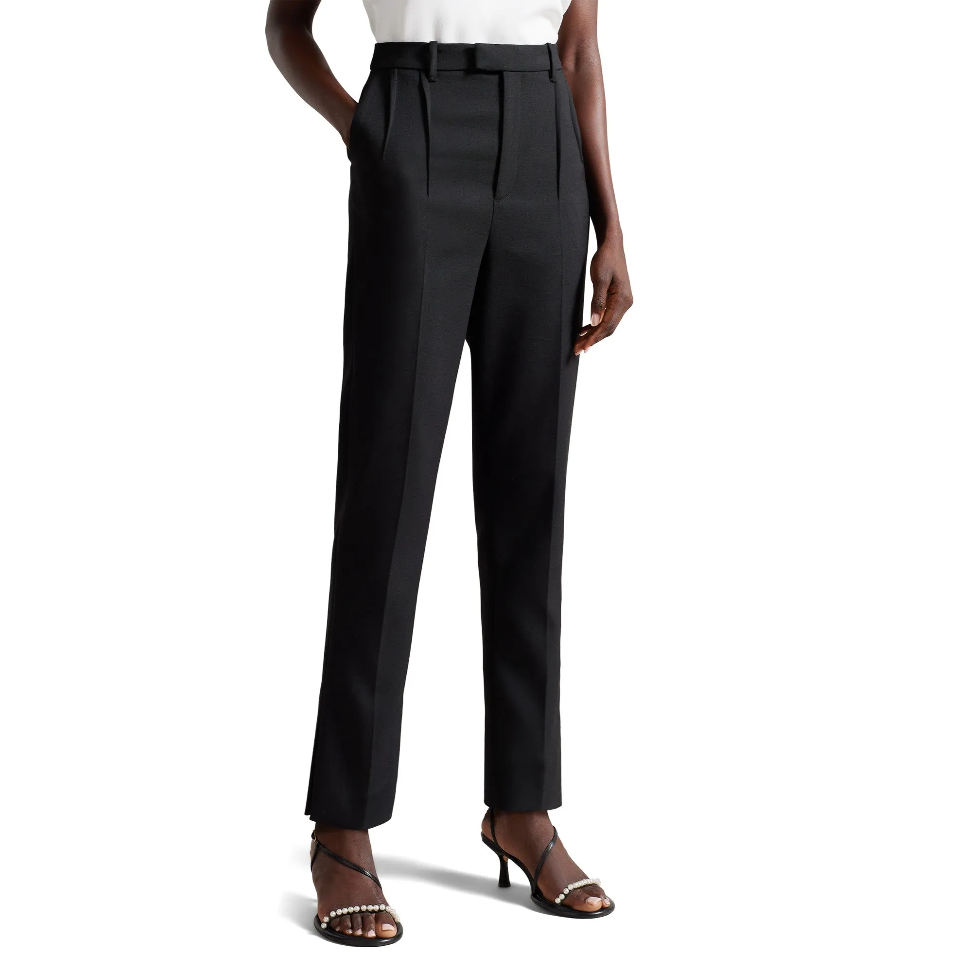 Women Wmt-Frittat-Cigarette Tailored Trouser With Darts - Black